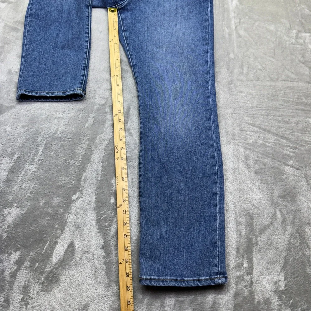 J. Crew Womens 770 Stretch Straight Leg Dark Wash Denim Jeans Sz 32 Grunge Retro